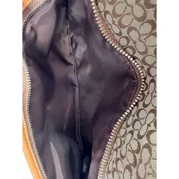 Coach Signature Brown Pouch Bag - Picture 5 of 7